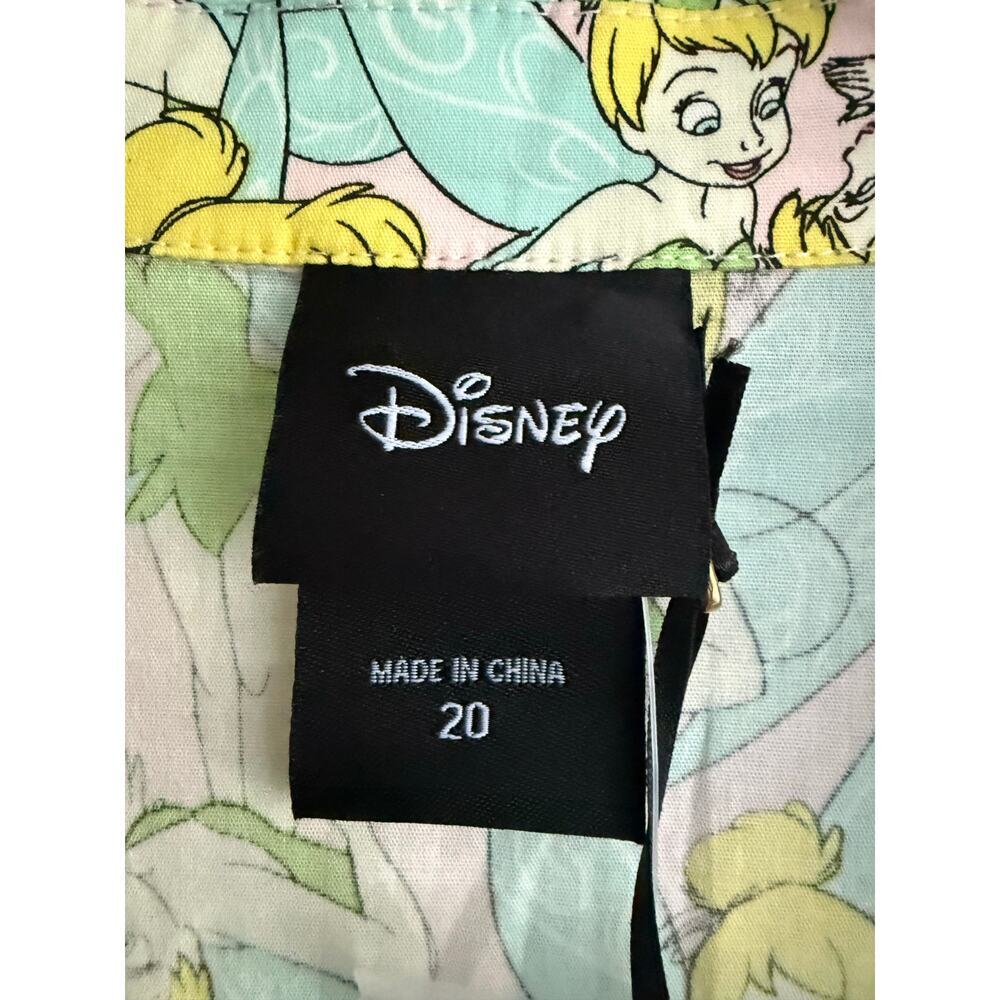 Torrid x Disney Tinkerbell Teal Belted Midi Whimsical Shirtdress NWT Sz 20 - Picture 4 of 6